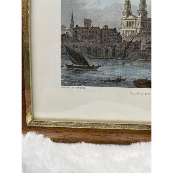 St Paul's Cathedral Original Drawing Thomas H Shepherd Engraved by J Tingle - Picture 4 of 9